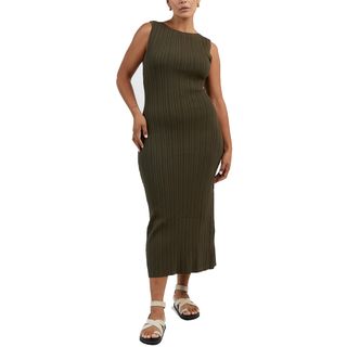 Dissh + Siena Olive Knit Midi Dress