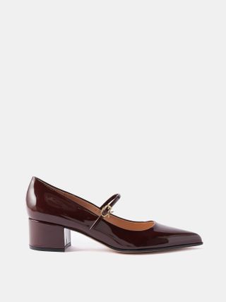 Gianvito Rossi + Ribbon 45 Patent-Leather Mary Jane Pumps