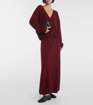 Lisa Yang + Dolly Strapless Cashmere Midi Dress