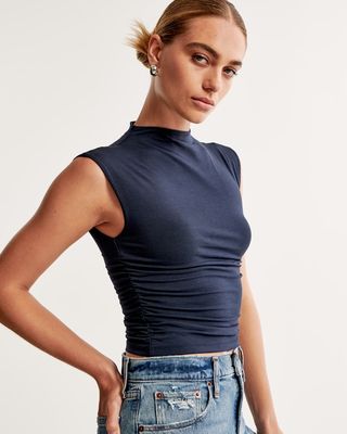 Abercrombie 
Fitch + Ruched Shell Top