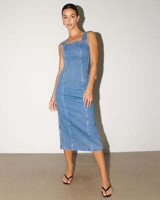 Abercrombie & Fitch + Denim Midi Dress