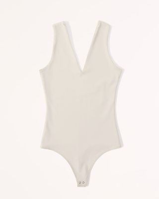 Abercrombie & Fitch + Seamless Fabric V-Neck Bodysuit