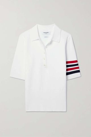 Thom Browne + Milano Striped Cotton Polo Shirt