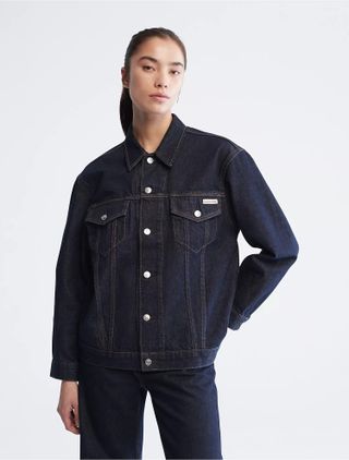 Calvin Klein + Oversized Indigo Trucker Jacket