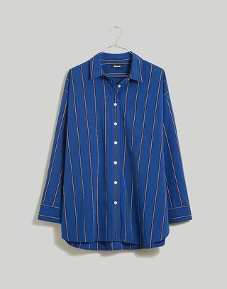 Madewell + The Plus Signature Poplin Oversized Shirt in Stripe
