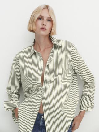Massimo Dutti + Striped Poplin Shirt