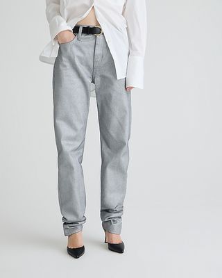 J.Crew + Collection Souchy-Straight Jean in Silver