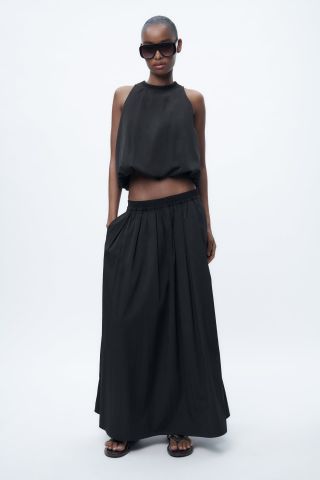 Zara + Voluminous Midi Skirt