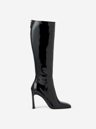 Tamara Mellon + Legacy Fitted 100 Boots in Soft Patent