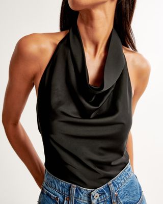 Abercrombie & Fitch + Bare Draped Cowl Top
