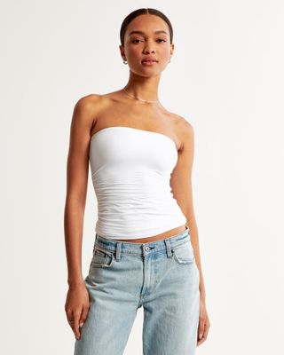 Abercrombie & Fitch + Soft Matte Seamless Ruched Tube Top
