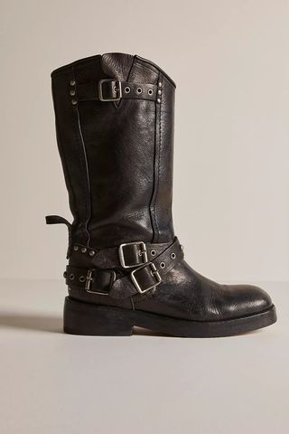 Free People + We the Free Janey Engineer Boots in Black