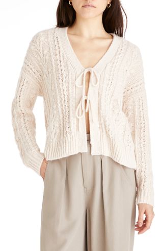 Madewell + Cable Tie Front Cardigan Sweater
