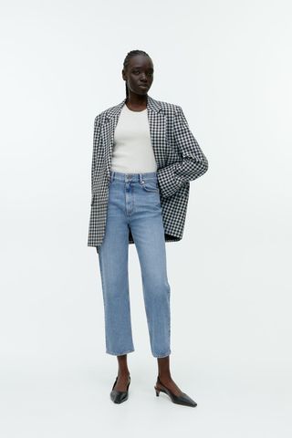 Arket + Rose Cropped Straight Stretch Jeans