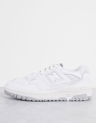 New Balance + 550 Trainers in White and Grey