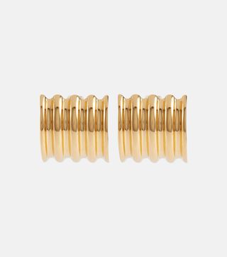 Khaite + Julius Small Gold-Plated Earrings