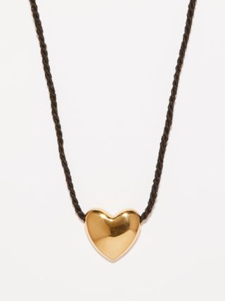 Annika Inez + Heart Small 14kt Gold-Plated Pendant Necklace