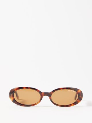 DMY by DMY + Valentina Oval Tortoiseshell-Acetate Sunglasses