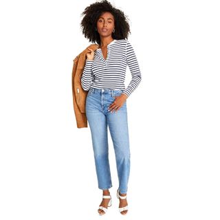 On 34th + High Rise Straight-Leg Jeans