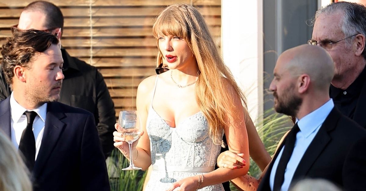 Taylor Swift Wore the Prettiest Dress Trend to a Wedding | Who What Wear