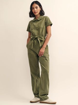 Nobody's Child + Portland Plain Twill Jumpsuit in Olive