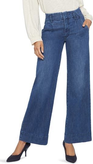 NYDJ + Mona High Waist Wide Leg Trouser Jeans