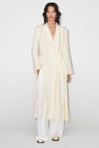 Zara + Vented Linen Coat