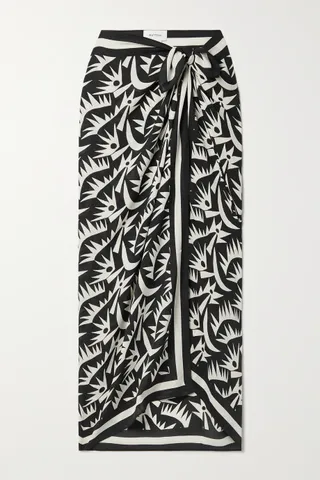 Matteau + Printed Silk-Georgette Pareo