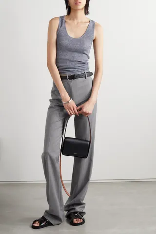 Nili Lotan + Corette Twill Straight-Leg Pants