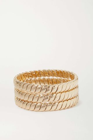 Roxanne Assoulin + Simple Rope Set of Three Gold-Tone Bracelets