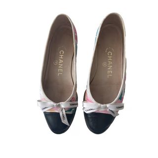 Chanel + Cambon Cloth Ballet Flats UK 2.5