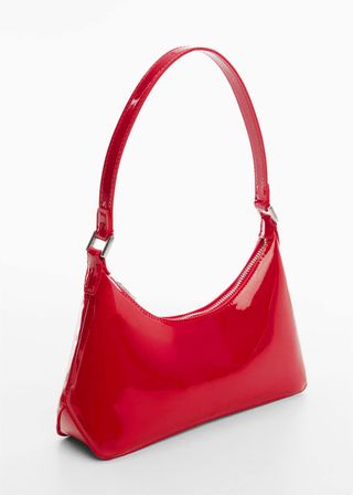Mango + Short-Handle Shoulder Bag in Red