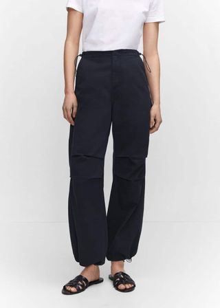Mango + Parachute Trousers in Charcoal