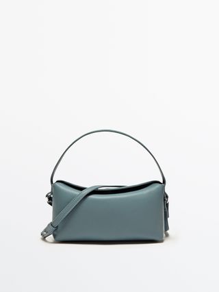 Massimo Dutti + Rectangular Nappa Leather Crossbody Bag