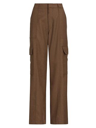 Ag Jeans + Amia Wide-Leg Cargo Trousers