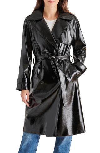 Steve Madden + Ilia Faux Leather Trench Coat