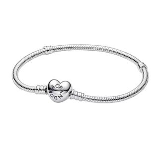 Pandora + Pandora Moments Heart Clasp Snake Chain Bracelet