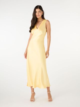 Omnes + Iris Midi Slip Dress in Yellow
