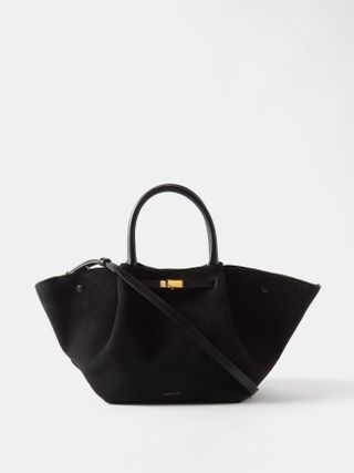 Demellier + New York Midi Suede Tote Bag