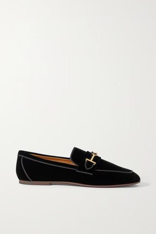Tod's + Embellished Velvet Loafers