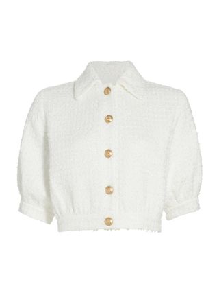 L'Agence + Cove Cropped Tweed Jacket