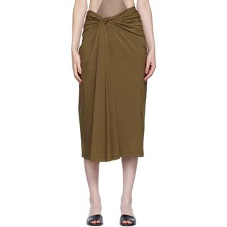Rosetta Getty + Knotted Midi Skirt