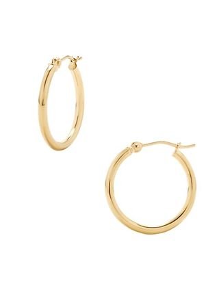 Brook & York + Hayley Classic 14k Yellow Gold Hoop Earrings