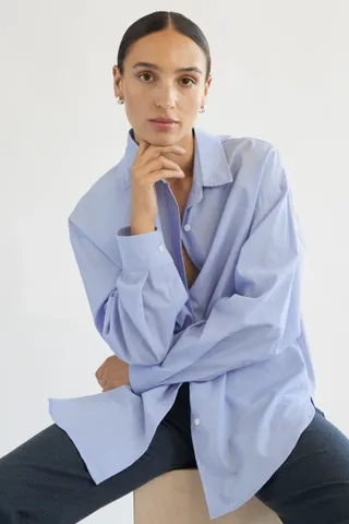 Almina Concept + Oversized Cotton Shirt