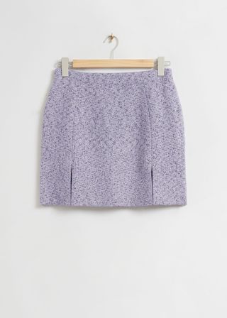 & Other Stories + Knitted Tweed Mini Skirt
