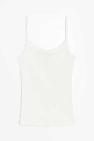H&M + Picot-Trimmed Strappy Top