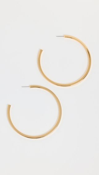 Lele Sadoughi + Oversized Skinny Hoop Earrings