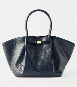 Demellier + New York Croc-Effect Leather Tote Bag