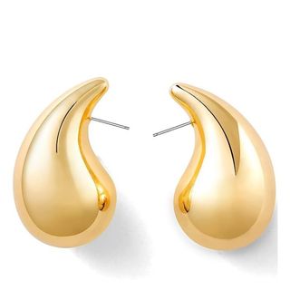 Rajputana + Chunky Gold Hoop Earrings