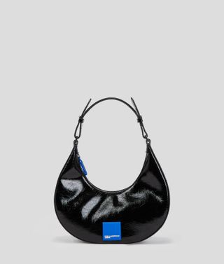 Karl Lagerfeld + KLJ Small Shiny Half-Moon Shoulder Bag
